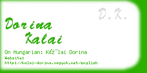 dorina kalai business card